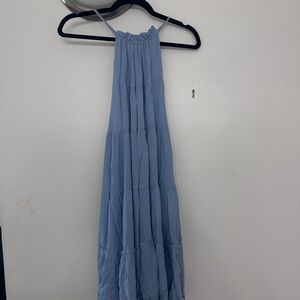HYFVE Light Blue Sleeveless Spaghetti Strap Dress